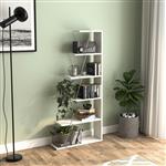 [en.casa] Boekenkast Vaksdal schap 144x65x20 cm wit en chroom