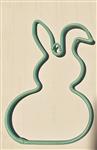 Metalen frame Haas haasje hangend oor hanger 10 cm Turquoise OP=OP Hang Metal Bunny eenmalig artikel