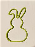 Metalen frame Haas haasje hangend oor hanger 10 cm Lime green Lime groen OP=OP Hang Metal Bunny eenm