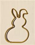 Metalen frame Haas haasje hangend oor hanger 10 cm Goud OP=OP Hang Metal Bunny eenmalig artikel