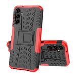 Samsung Galaxy A04e Hoesje met Kickstand - Shockproof Cover Case Rood