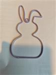 Metalen frame Haas haasje hangend oor hanger 15 cm Lila OP=OP Hang Metal Bunny eenmalig artikel