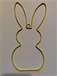 Metalen frame Haas haasje staand oor hanger 20 cm Geel OP=OP Hang Metal Rabbit eenmalig artikel