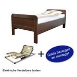 Seniorenbed John met elektrische bodem - 90x200 - Walnoot - BK beds