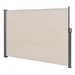 Windscherm uittrekbaar zijluifel 160x300 cm zandkleurig