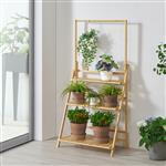 [en.casa] Bloempot trap ladder Brändö 144x70x39,5 cm bamboe