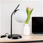 [lux.pro] Tafellamp bureaulamp Grimsby E27 zwart en wit