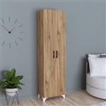 [en.casa] 2-deurs kast Strömsund met planken 177,5x48,5x32 cm eikenkleurig