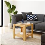 [en.casa] Salontafel Malax 45x54x54 cm houtkleurig