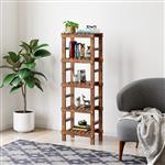 [en.casa] Staand rek Kinnula grenen 120x40x25 cm houtkleurig donker