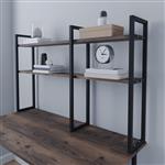 [en.casa] Bureau organizer Askøy 120x20x74 cm eiken antiek en zwart