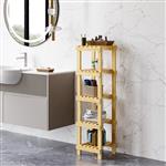 [en.casa] Staand rek Kinnula badkamerrek 110x30x30 cm houtkleurig