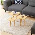 [en.casa] Bijzettafel set van 3 Masku grenen houtkleurig