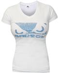 Bad Boy Logo T-shirt met V-hals Kids Wit Blauw