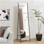 [en.casa] Spiegel vrijstaand Martano 160x42,5x48,5 cm zwart