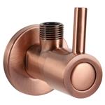 Hoekstopkraan Differnz Met Rozet - Rood Koper