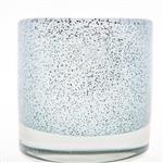 Cilinder Vaas | Dik Lichtblauw met Bubbels | H10xD10 cm