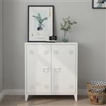 [en.casa] Kantoorkast Oripää metaal 90x80x33 cm wit