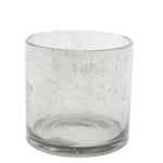 Cilinder Vaas | Grijs met Bubbels | H24xD16 cm