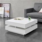 Salontafel Annaba vierkant 75x75x35,5 cm wit