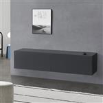 Zwevend kastje Evaton 140x33x30 cm donkergrijs mat