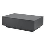 Salontafel Kagiso met lades 95x60x31 cm donkergrijs mat