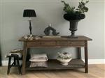 Sidetable Schuine Poten L160 cm Oud Hout
