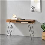 Bureau Munkfors met lade 115x48x75 cm houtkleurig en zwart