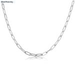 Zilveren paperclip schakel ketting 55 cm 3.5mm