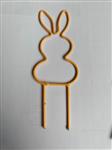 Metalen frame Haas haasje staand oor op steker 10 cm Apricot OP=OP Steker Metal Rabbit pick eenmalig
