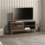 [en.casa] TV meubel Helle 120x35x50 cm antraciet en houtkleurig