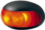 Hella Markering LED Ovaal Opbouw Wit met Rood Binnenglas