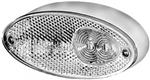 Hella Breedtelicht LED Ovaal Opbouw Wit Onderplaat Zilver