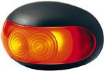 Hella Markering LED Ovaal Opbouw Wit met Rood Binnenglas