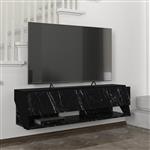 [en.casa] Tv meubel Kimitoön zwevend 120x31,5x32,5 cm marmer zwart