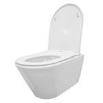 Wandcloset Aquasplash Tia Softclose Rimless met Toiletzitting Glans Wit