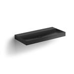 Clou New Wash Me Wastafel 90x42x8cm Met 3 Voorbewerkte Kraangaten Zwart Mat Keramiek