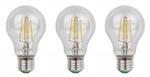 E27 LED lamp 3 stuks | gloeilamp A60 | 8W=80W | warmwit filament 2700K