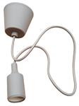 LED lamp DIY | pendel hanglamp - strijkijzer snoer | E27 siliconen fitting | grijs