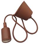 LED lamp DIY | pendel hanglamp - strijkijzer snoer | E27 siliconen fitting | chocolade