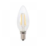 LED lamp E14 | kaarslamp C35 | 2W=20W | daglichtwit filament 6500K | dimbaar
