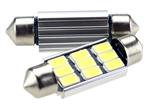 C5W autolamp 2 stuks | LED festoon 39mm | 9-SMD - 1.68W - 290 Lm - 6000K - heatsink | CAN-BUS 12 V D