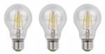 E27 LED lamp 3 stuks | gloeilamp A60 | 6W=60W | warmwit filament 2700K