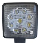 LED werklicht vierkant | verstraler 9x3 = 27W | 10-30 Volt | 6000K | IP67