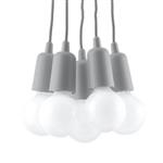 Plafondlamp DIEGO 5 grijs DIY - 5 x E27 fitting (excl lamp) - 90cm - IP20