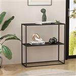 [en.casa] Console tafel Strömstad sidetable 80x79,5x26 cm zwart