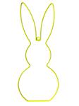 Metalen frame Haas staand oor hanger 40 cm Lime green Limegroen OP=OP Hang Metal Rabbit eenmalig art