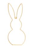 Metalen frame Haas staand oor hanger 40 cm Apricot OP=OP Hang Metal Rabbit eenmalig artikel
