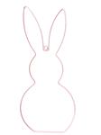Metalen frame Haas staand oor hanger 40 cm Roze OP=OP Hang Metal Rabbit eenmalig artikel