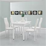 Design eettafel Turku 120x60x75 cm MDF en staal wit